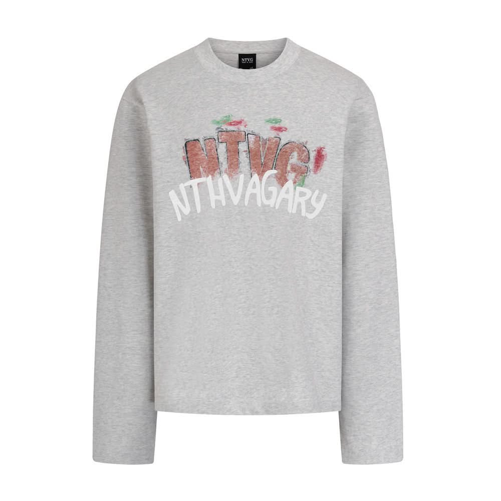 Handgezeichnetes Graffiti-Buchstaben-Langarmshirt