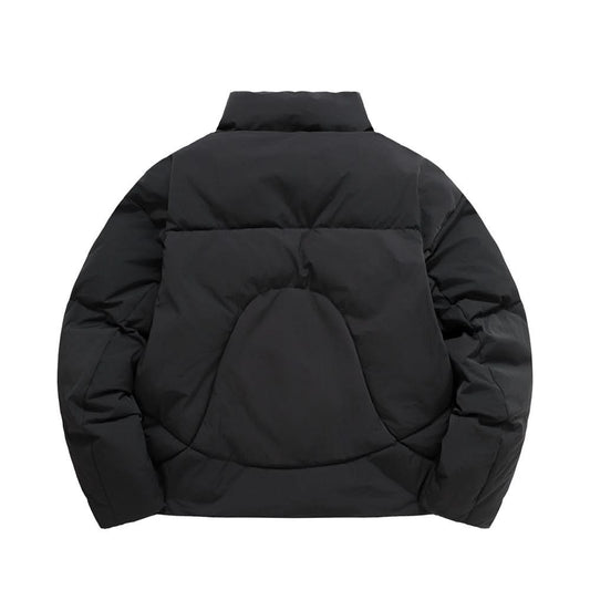 Thick semi high neck cotton jacket