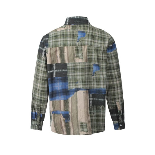 Plaid long sleeved shirt