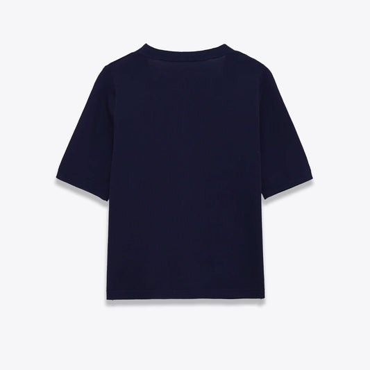 V-neck single breasted thin wool short sleeved jacket for women