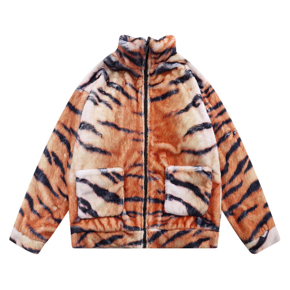Plüschbaumwollkleidung mit Tigerprint