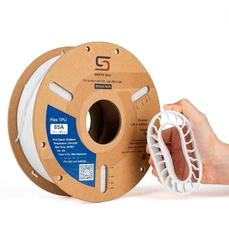 Siraya Tech Flex TPU Filament: 85A Shore, ISO 10993 zertifiziert, hohe Flexibilität und Zähigkeit, feuchtigkeitsbeständig, leicht zu drucken 1KG