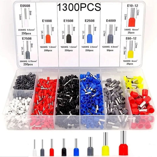 Crimping Ppliers Kit + 1300 Terminal Lands + 0,25 Pealer Up to 10mm ²