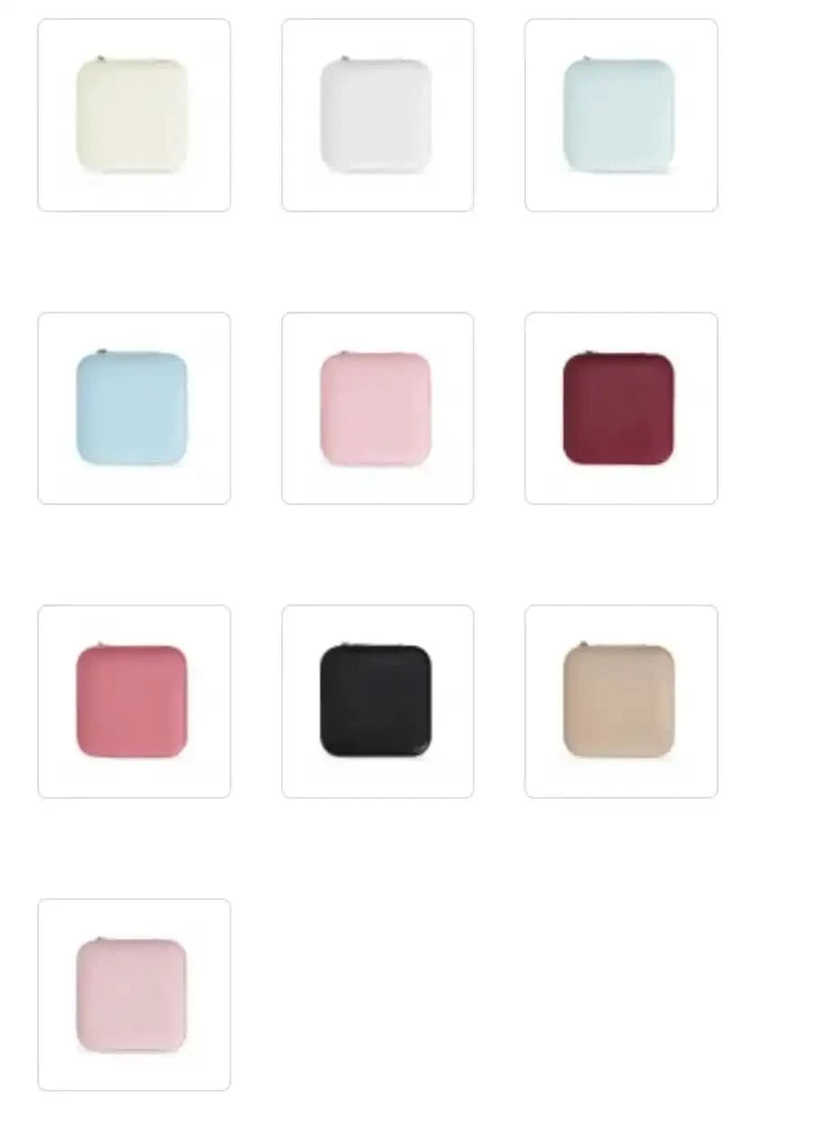 Tragbarer Schmuckkasten Mini Schmuckkoffer Organizer für Ohrringe Halsketten Ringe Schmuckbox für Reisen Kompakt