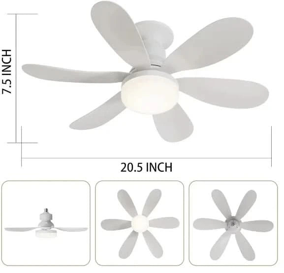 6 Flügel Deckenventilator Windlicht Leise Fernbedienung Lcg Led 60W-Neverdie Store