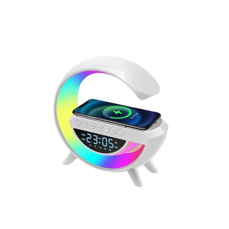 G-speaker Smart Station - Intelligente Bluetooth-Lampe Warmer RGB-Stil Licht Kabelloses Ladegerät Wecker Schreibtischlampe
