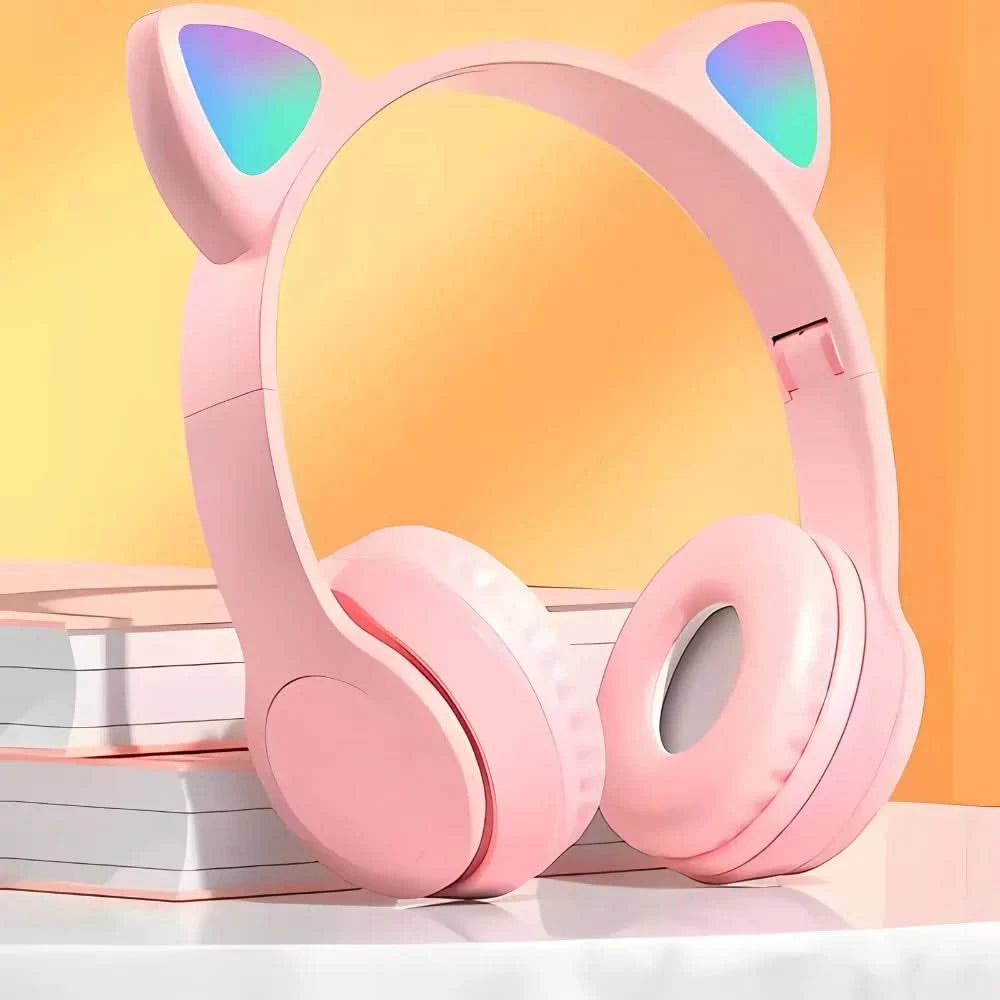 Bluetooth Kitten Ear Headset Led Boy Girl Varied Colors