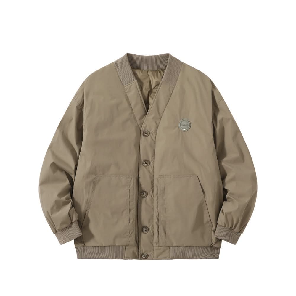 Daunenjacke, einreihig, Cardigan, V-Ausschnitt, Jacke