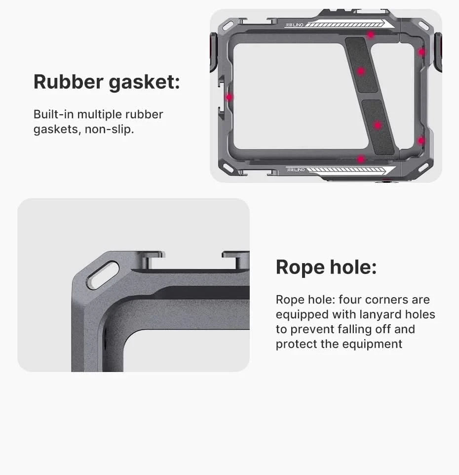 Ulanzi Lino Smartphone-Cage für iPhone 16 15 14 13 12 X XR XS Max Mini/Pro/Pro Max Smartphone-Griff Telefon-Vlog-Video