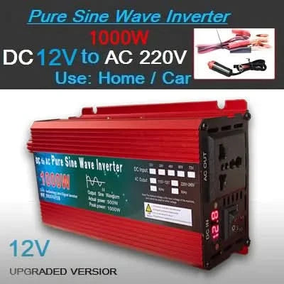 Reiner Sinus-Wechselrichter 12V/24V auf AC110V 220V 1000W 2000W 3000W Spannungswandler Leistungswandler Solar-Wechselrichter LED-Anzeige