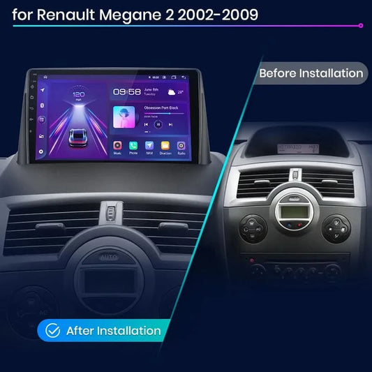 Junsun V1 EU Stock Wireless CarPlay Android Auto Car Radio Navigation for Renault Megane 2 2002-2009 Accessories Navigation 2007