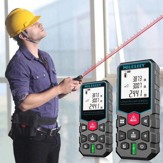 MILESEEY X5 Laser Tape Measure 40M 50M 60M 80M 100M 120M Laser Rangefinder Metre Laser