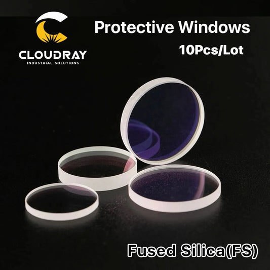 Cloudray 10Pcs Hot Sale Size Optical Laser Protective WIndows 18*2 27.9*4.1 30*5 37*7 1064nm Quartz Fused Silica for Laser Head