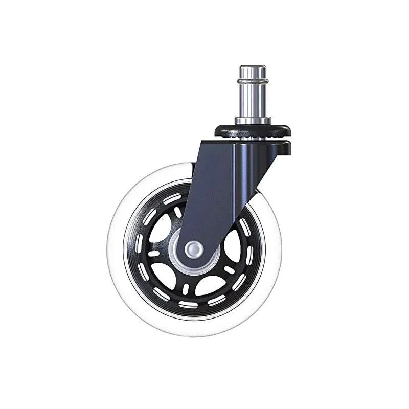 5 Stück KAK 3" Universal-Leise-Rollen Bürostuhlrollen-Ersatz 60KG Lenkrollen Gummi Weiche Sichere Rolle Möbelrad Hardware