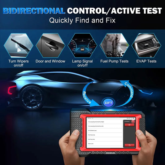 USA EU Warehouse Kingbolen K7 12V Vehicles Diagnostic Tools 31 Resets Auto OBD2 Scanner Diagnostic Machine for All Cars