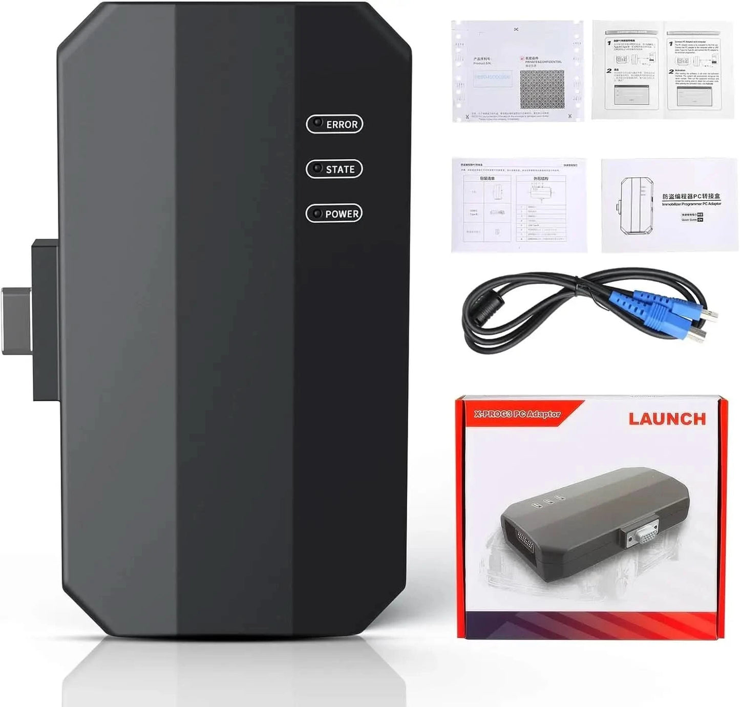 LAUNCH X431 X-PROG3 PC-Adapter mit 1 Jahr Garantie Liest/Schreibt On-Board EEPROM Chipdaten für die IMMO E-C-U Programmierung