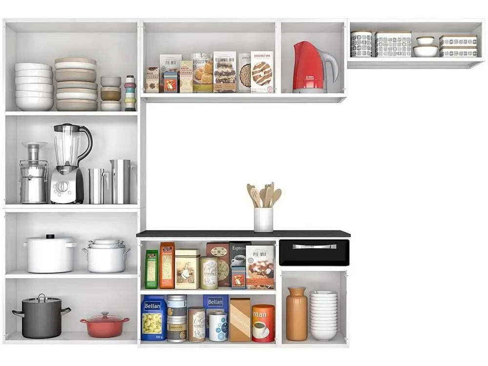 Compact Kitchen Itatiaia Amanda Steel with Counter 10 Doors 1 Drawer