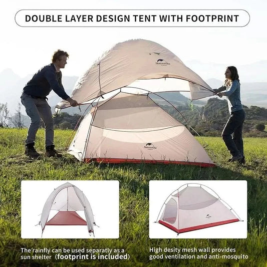 Naturehike Brazil Cloud Up 1-2-3P Camping Rucksack Outdoor Ultraleicht Wasserdichtes Zelt Camping Strandzelt