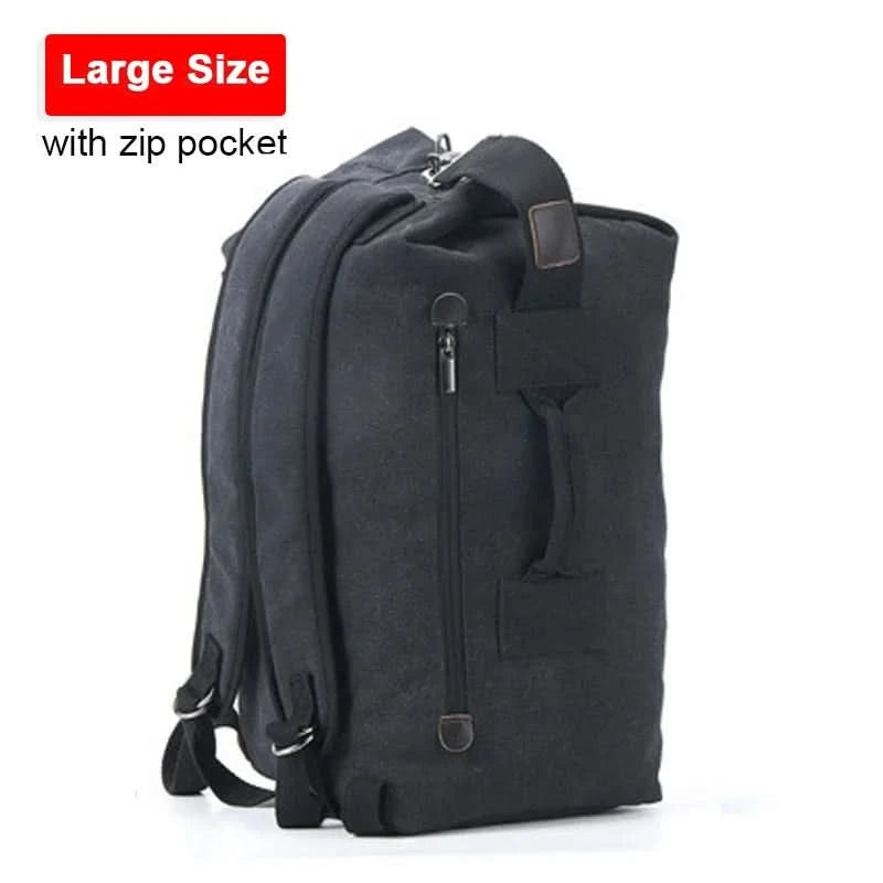 Outdoor-Reisetasche Rucksack Mode Große Kapazität Rucksack Herren Leichter Rucksack Herren Gepäck Canvas Eimer Schultertaschen für Männer