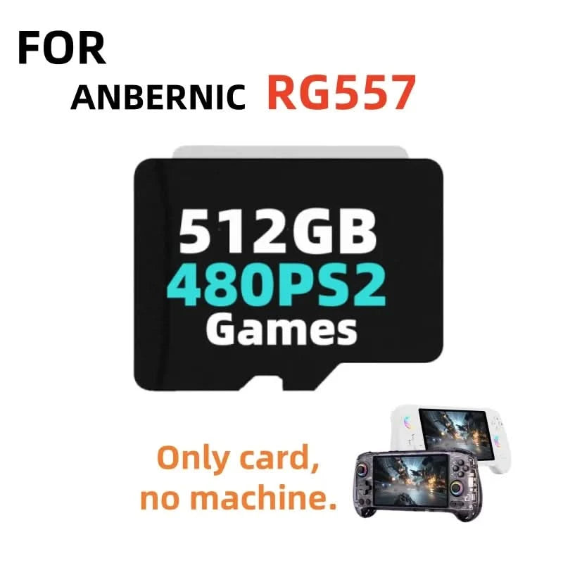 For RG557 Portable Handheld Game Console Memory Card TF Card SD Card Game Card Video Player Retro Game Android 512G PSP PS2
