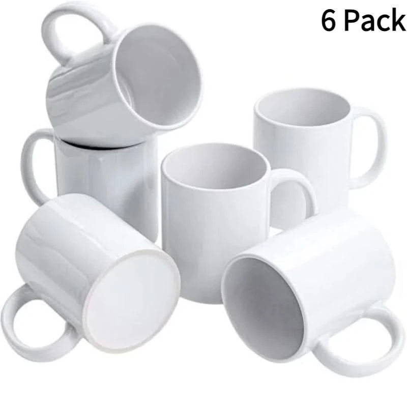 HTVRONT Sublimationsbecher 11oz Keramik-Sublimationsbecher Leere Kaffeebecher Weiß Keramik-Fototassen mit Luftpolsterfolie