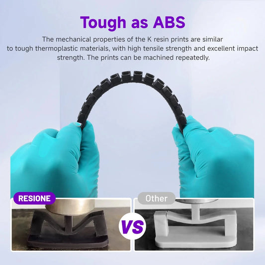 Resione K+ Tough ABS Like 3d Resin Scratch Resistant High Precision UV 405nm For LCD SLA DLP Elegoo Anycubic 3d Printer