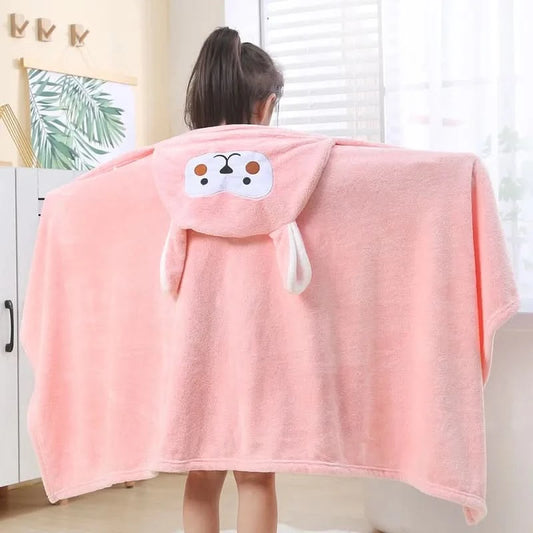 Toalha de Banho Bebê Com Felpuda Capuz Infantil Recém Nascido com Orelhinha Menino e Menina 138*68cm --RISOVIT FTB0632