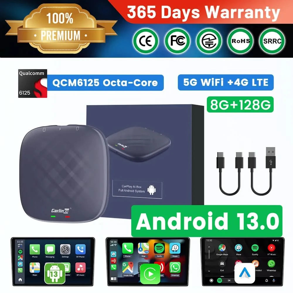 CarlinKit CarPlay Ai Box Android 13 Plus oder Android 11 Smart Car Box Android Auto Wireless CarPlay 4GLTE für Audi Mazda VW Haval