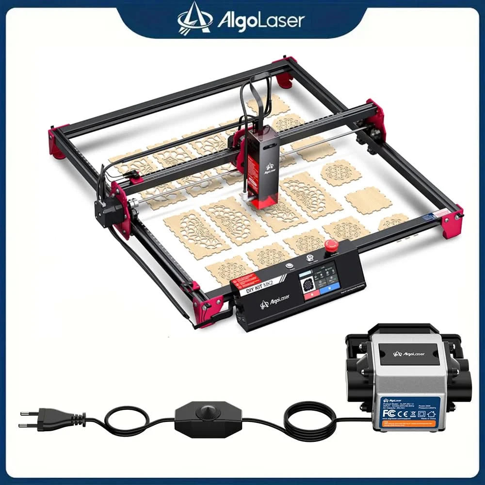 AlgoLaser DIY KIT MK2 10W Lasergravur-Schneidemaschine Touchscreen für Holz Metall 10W Ausgangsleistung Offline-Arbeit 400X435MM