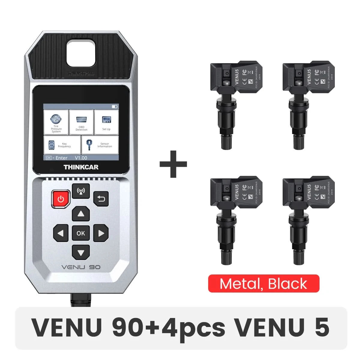 THINKCAR VENU 90 Reifendrucküberwachung WLAN-Programmierdiagnosetool zum Aktivieren aller Sensoren, funktioniert auf 315/433 MHz DTCs