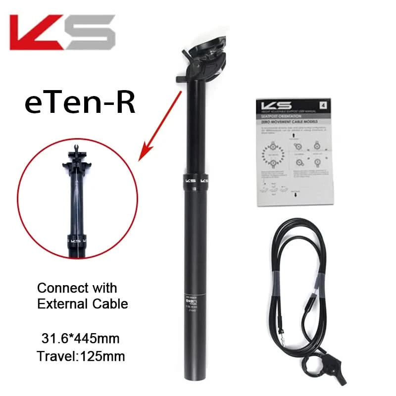 KS EXA 900I Wire Control Hydraulic Seat Tube MTB-Sattelstütze 30.9/31.6mm Kabelfernbedienung Interne Zugführung Dropper