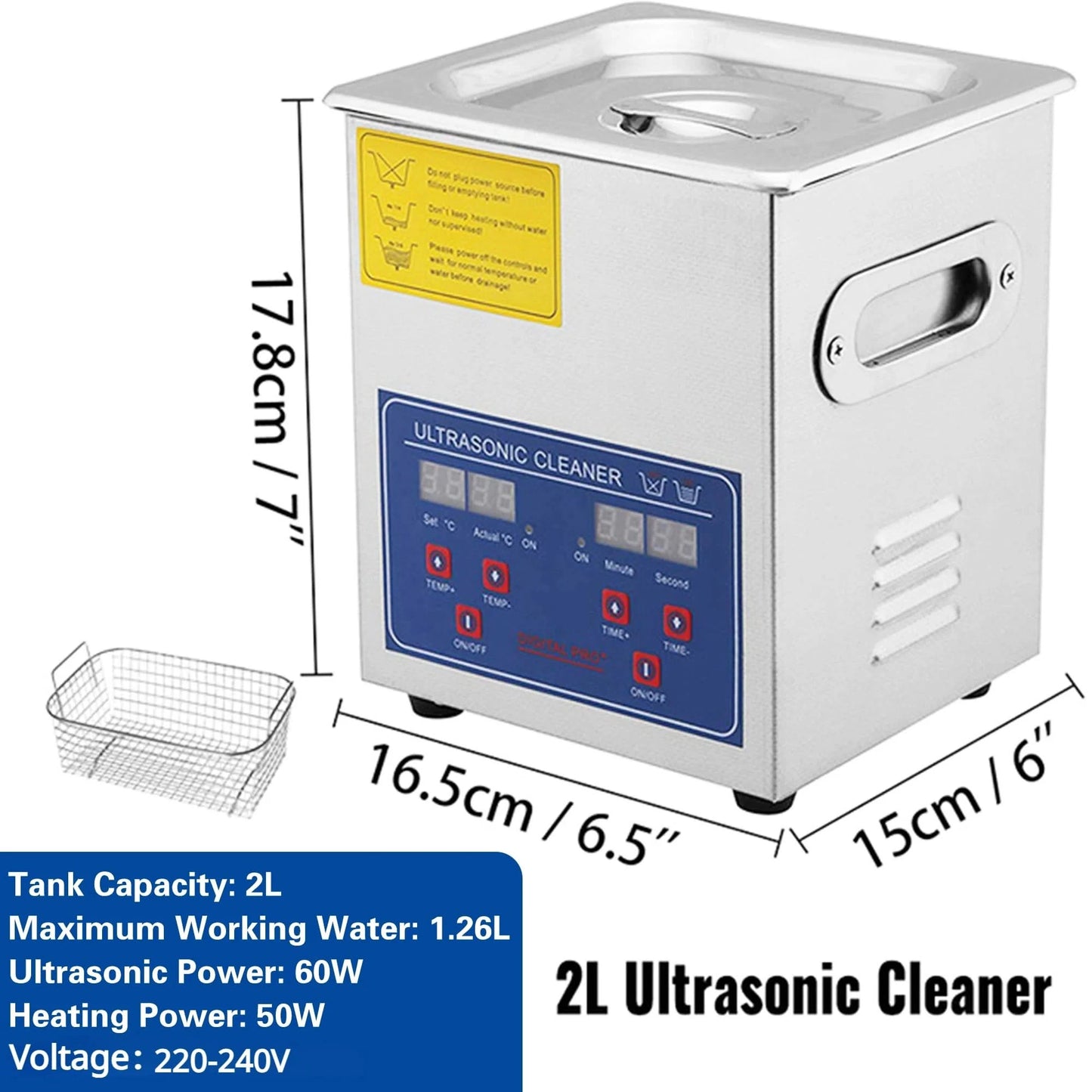 2/3/6/10L/30L Digitaler Ultraschallreiniger mit Heizfunktion 220V 40KHZ Edelstahl Ultraschallreinigungsgerät Haushaltsgerät