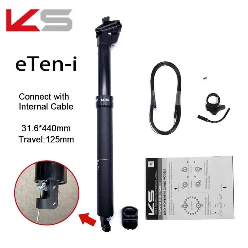 KS EXA 900I Wire Control Hydraulic Seat Tube MTB-Sattelstütze 30.9/31.6mm Kabelfernbedienung Interne Zugführung Dropper
