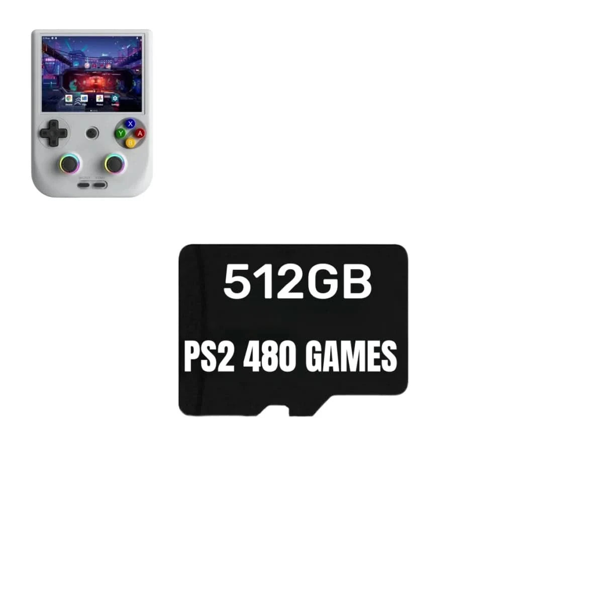 Für ANBERNIC RG406V TF Spielkarte Videospielkonsolen PSP 512G 80000 Spiele vorinstalliert Retro-Spiele 256G RG406V Speicherkarte