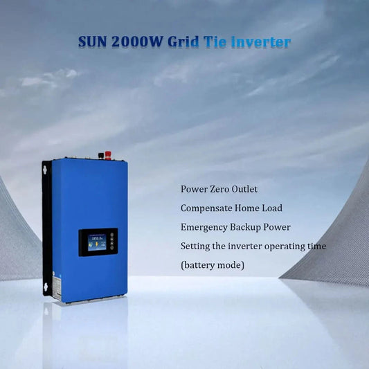 Y&H MPPT Solar Grid Tie Inverter 1000W On Grid Inverter with Limiter Sensor for 36V 48V 60V 72V Battery (Optional WiFi)