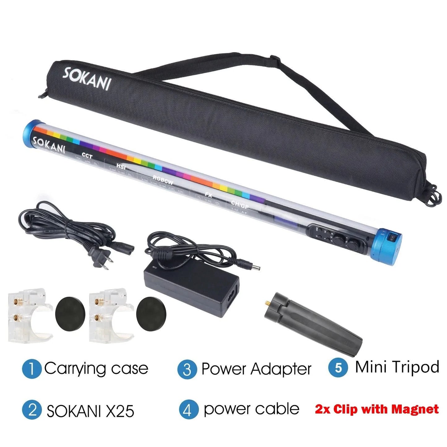 【DO BRASIL】Sokani X25 RGB LED Video Light Handheld Tube Wand Stick CTT Photography Lighting 3000mAh APP for YouTube Tiktok