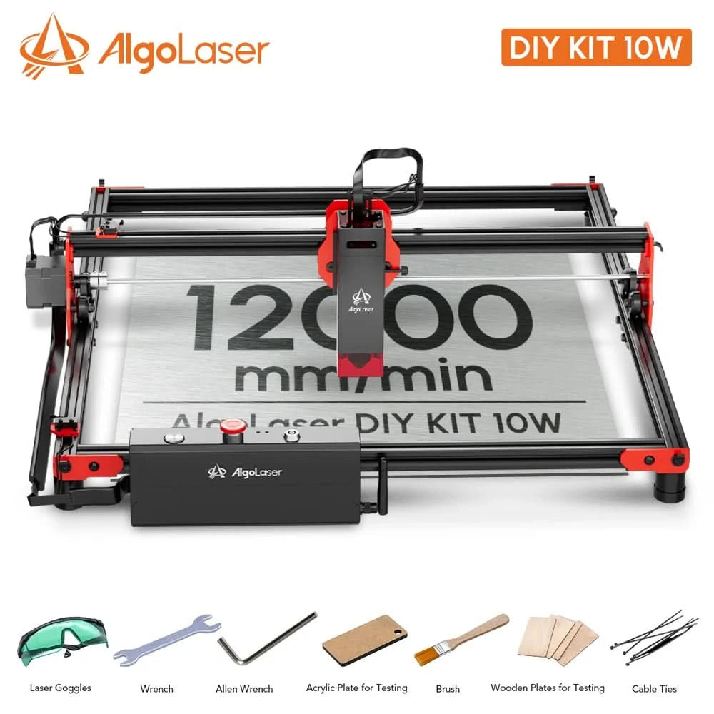 AlgoLaser DIY KIT Leistungsstarker Holzlaser-Gravur-Cutter WLAN Offline-Steuerung CNC Metall Glas Logo Druck Graviermaschine Ortur