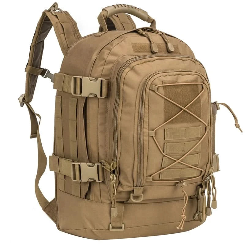 LQARMY 60L Militärischer Taktischer Rucksack Armee Angriffsrucksack Outdoor 3-Tages Erweiterbarer Reiserucksack Wandern Molle Bug Out Bag