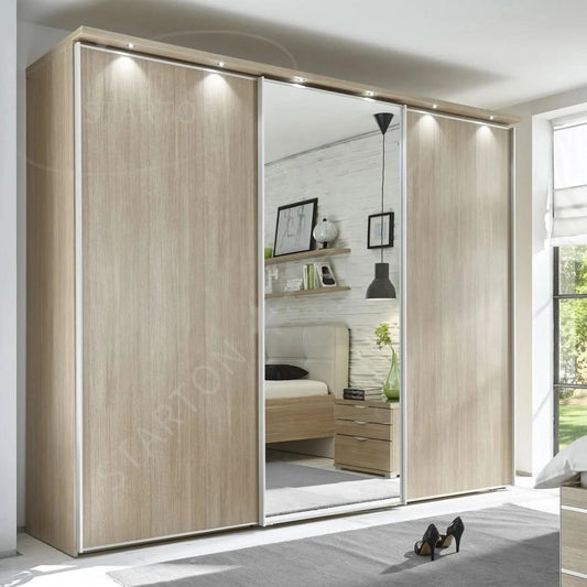 Modern Design Modular Mirrored Sliding Door Wardrobe Custom Closet