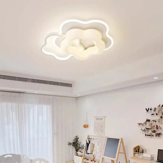 Bedroom light creamy style warm romantic children's room full spectrum eye protection designer's creative flower ceiling light