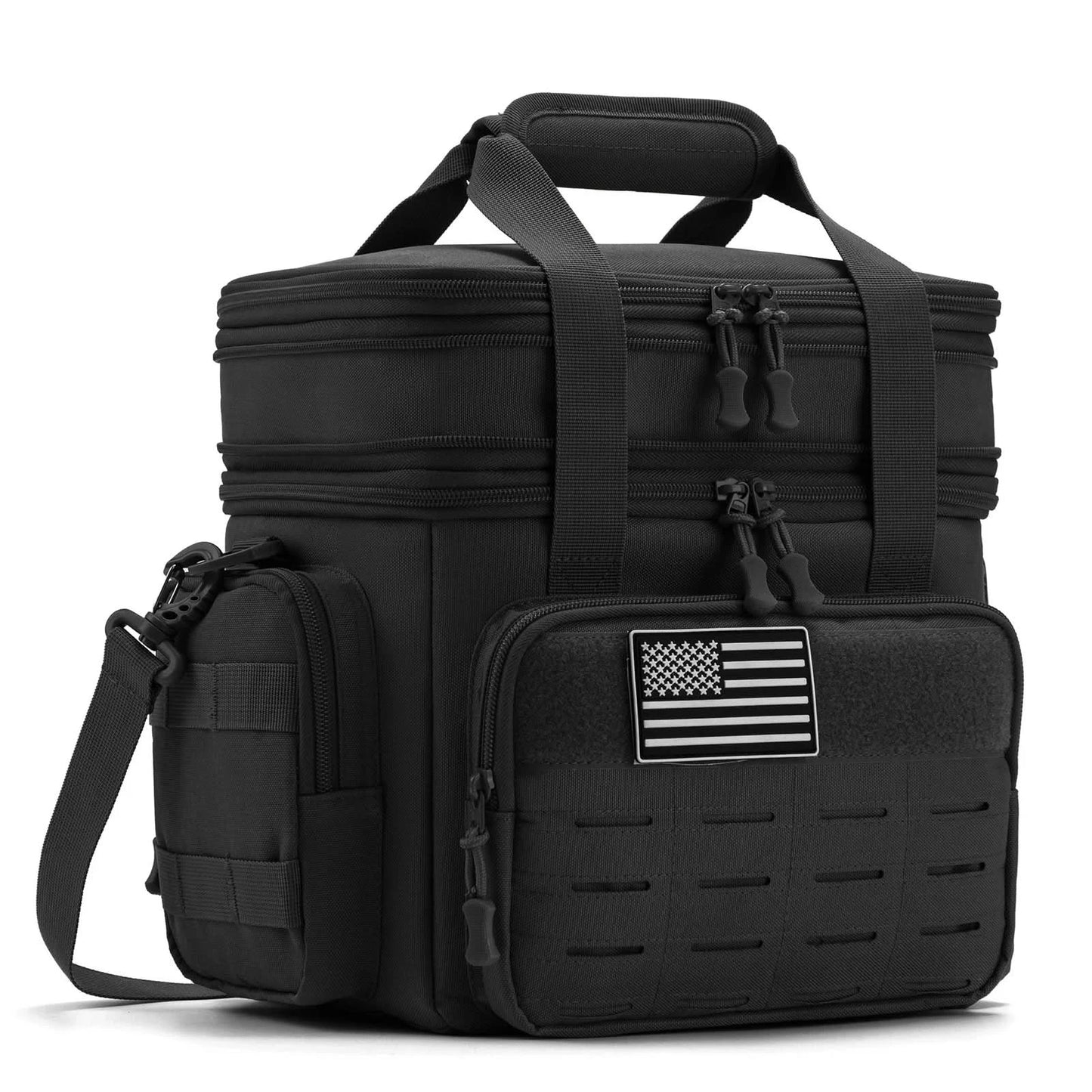 Taktische Brotdose für Herren, erweiterbare taktische Kühltasche, 18 l, auslaufsicher, isoliert, für Arbeit, Camping, Outdoor