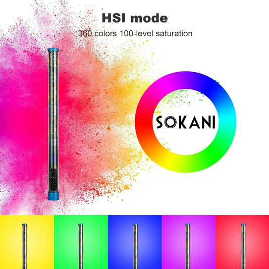 【DO BRASIL】Sokani X25 RGB LED Video Light Handheld Tube Wand Stick CTT Photography Lighting 3000mAh APP for YouTube Tiktok