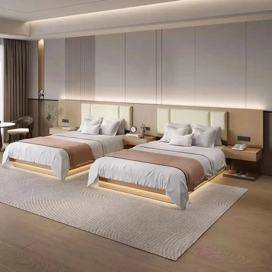 Factory Supply Hotel 5 Star Comfortable Modern Star Custom Hotel Bedroom Furniture Luxury king Size Hotel Bedroom Set
