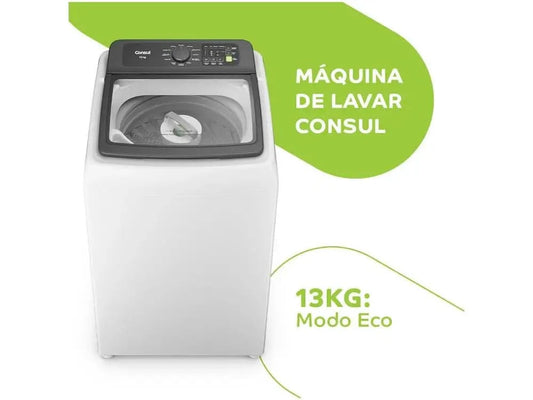 Washing Machine Consul 13kg Inox Basket 12 White Washing Programs CWN13AB - 220V