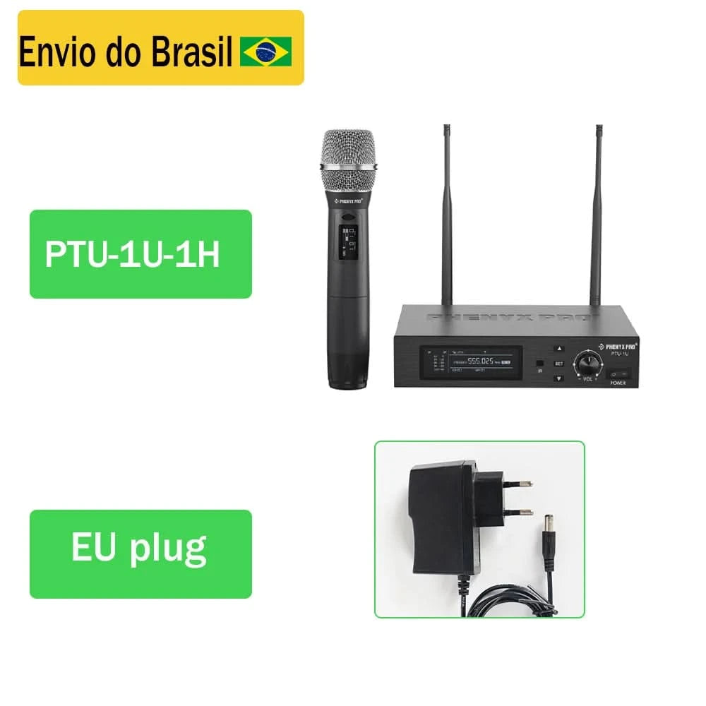 Phenyx Pro PTU-1U das beste drahtlose Mikrofonsystem Dietrich-Set professionelles Handmikrofon aus Metall für Bühne Kirche