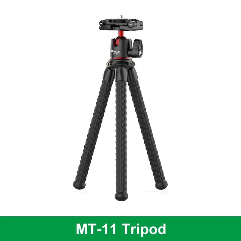 Ulanzi MT-11 flexibles Oktopus-Stativ für Handy DSLR-Kamera Vlog Tragbares 2-in-1 Design Selfie Stick Stativ mit Handyhalterung