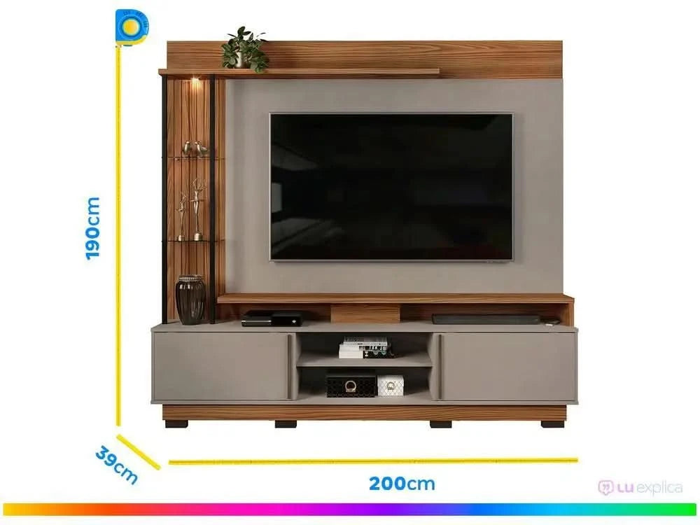Furniture Martino 4 Shelves Panel for TV up to 70 ”DJ