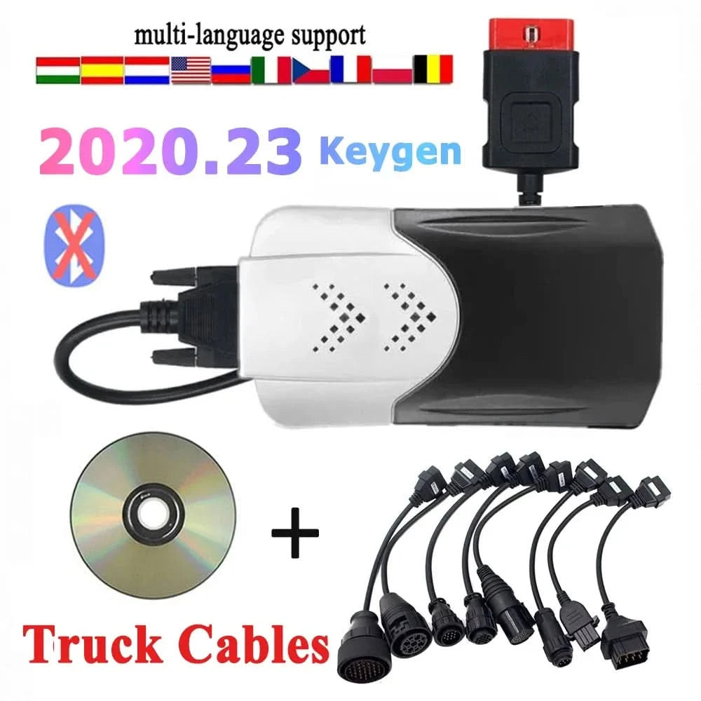 2020.23 VD DS150E CDP Bluetooth für Tnesf Delphis Orpdc Diagnosewerkzeuge OBD2-Scanner+8 Autokabel+8 LKW-Kabel