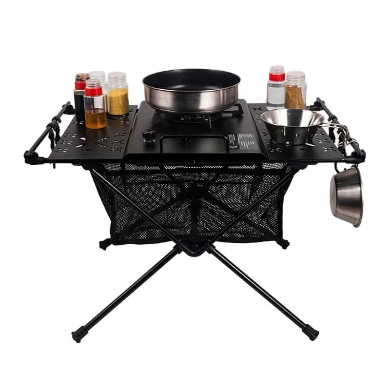 WESTTUNE Klapptisch Aluminium, leichter tragbarer Campingtisch mit Aufbewahrungsnetz für Outdoor, Garten, Picknick, Grillen, Wandern