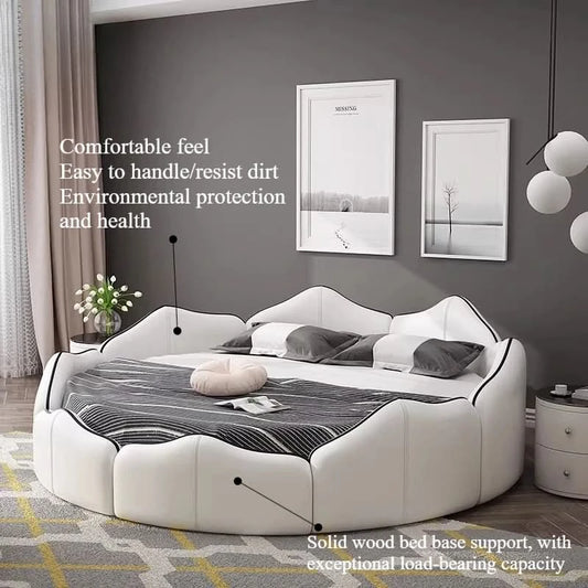 Bedrooms King Size Bed Luxury Aesthetic Two Persons Beds Wooden Frame Sleeping Muebles Para Dormitorio House Accessories